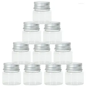 Storage Bottles 10Pcs 21ml Glass Jar With Aluminum Cover Mini Sealed Jars Portable Food Containers Bottle Sample