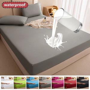 100% Waterproof Mattress Covers Protector Adjustable Non-slip Bed Fitted Sheet With Elastic Band for Queen King 90 140 160x200 240129