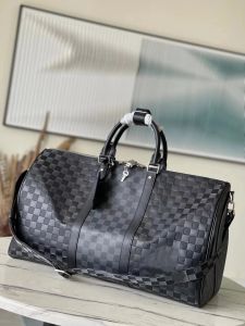 Original order quality Duffel Bags luxury large capacity travel sale women men Classic leather canvas printed letter lockable travel bag