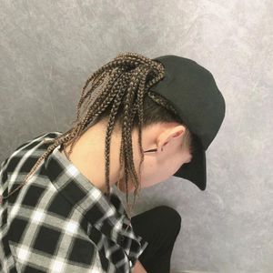 Top kapakları yaz unisex bayan erkek beyzbol şapka ile dreadlocks ile peruk hip hop punk saç motosiklet evrensel kişisel şekil