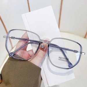 Sunglasses Vintage Square Metal Glitter Frame Reading Glasses Women Fashion Optical Eyewear Anti-blue Light Myopia 0 To -6.0