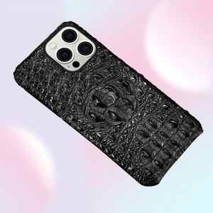 Crocodile äkta läderfodral för iPhone 12 13 Mini 12 11 Pro Max 6 6S 7 8 Plus X XR XS Max 5 5S SE Cases9195564