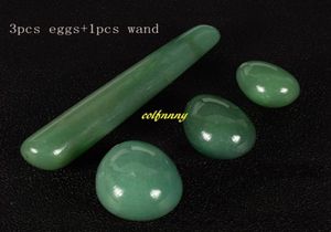 3pcs yoni yumurta 1pcs 11cm kristal masaj asası yeşil aventurin jade yumurta yoni asası kadınlar için kegel vajinal top egzersizi9629887