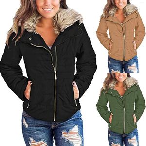 Women's Jackets Women Autumn And Winter Cardigan H Collar Long-sleeved Lapel Double-faced Fleece Casual Fashion Solid Color Coat