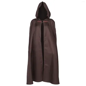 Boll Caps Men Robes Adult Medieval for Party Halloween Hooded Cloak