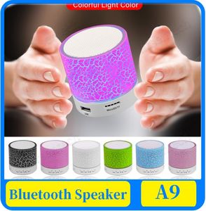A9 Bluetooth -högtalare Mini Wireless Houdspeaker Crack LED TF USB Subwoofer Bluetooth Speakers Mp3 Stereo O Music Player5065288