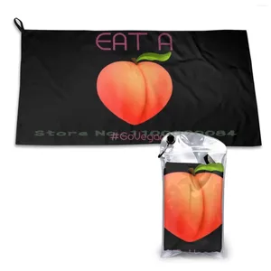 Towel Eat A Peach Go Vegan Quick Dry Gym Sports Bath Portable Lana Rhoades Mature Actress Adult Videos Curves Soft