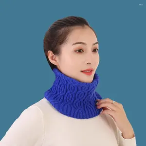 Scarves Abri-shrink Scarf Cozy Knitted Winter For Women Soft Warm Solid Color Neck Warmer With Windproof Elastic Weather