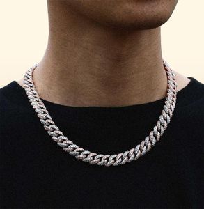Дизайнерские роскошные ожерелья, браслет 18 дюймов, 10 мм, серебро 925 пробы и золото, хип-хоп, кубинская цепочка, ожерелье из Майами, ювелирные изделия Mens31242030523
