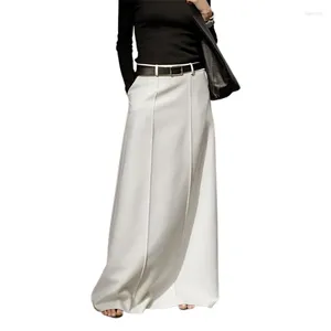 Skirts Modigirl Spring Black White Casual H-Line Maxi Womens Fashion Long Skirt Bottoms 2024 Going Out Streetwear