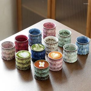 Kaffeekannen 1pc 110ml Kreative Japanische Keramik Tasse Espresso Tassen Ofen Geändert Keramik Tee Haushalt Teetasse Großhandel