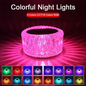 Nocne światła Kolorowe światła nocne Wyłącznik Wyłącznik Pilot LED LED Lights 16 Kolory RGBW/RGBCCT lub kolory CCT Atmosfera Lampa biurka YQ240207