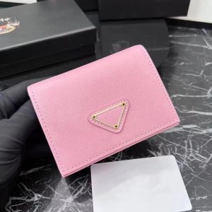 Fashion Wallets Coin Purses Bag Luxury Designer Wallet Purse For Women Men Card Holder Triangle Brand Casual Cardholder Black Navy With Box AA8