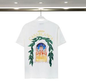 Yeni Woens Designer T Shirts Luxe Tshirt Erkekler Kazablanka Lüks Tees En iyi büyük boyutlu Kazabaş Gömlek Casa Blanca Giyim Moda Yaz Mürettebat Boyun Kısa Tee 2xl