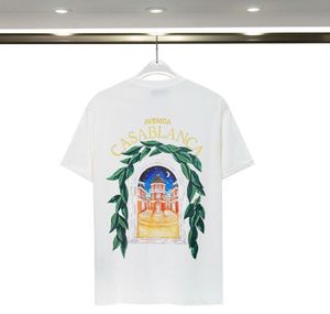 New Woens 디자이너 T 셔츠 고급 Tshirt 남자 카사 블랑카 고급 티 남자 최고 대형 카사 블랑 셔츠 카사 블랑카 의류 패션 여름 승무원 넥 짧은 티 2xl