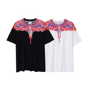 MB Herren-T-Shirts 24SS-Designer-Herren-T-Shirts Marcelo MB Fashion Brand Kurzärmeliges Herren- und Damen-T-Shirt mit „Celebration Lion Wings Feather“-Aufdruck