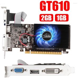 Graphics Cards GT610 Video Card 1 2GB PCIE X16 2.0 NVIDIA GeForce GT 610 DDR3 HD DVI VGA 64Bit 1800MHz GPU