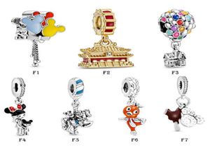 Ny 925 Sterling Silver Fit Charms Armband Air Balloon Mouse Crown Charms för europeiska kvinnor Bröllop Original Fashion Jewelry3994898