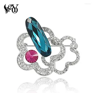 Brosches Veyo Crystal Rhinestone for Women Vintage Brosch Big Broches Scarf Clothes Hijab Pins Up