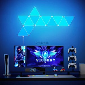 Night Lights Super Thin WIFI Bluetooth LED Triangle Lamps Indoor Light APP Control LED Night Light For Computer Game Decoration YQ240207