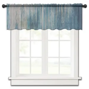 Curtain Modern Abstract Retro Blue Bedroom Voile Short Window Chiffon Curtains For Kitchen Home Decor Small Tulle Drapes