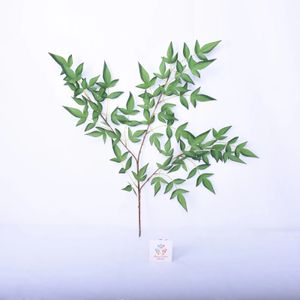 65 cm 256 pollici Tre forchette Nandina per la decorazione domestica di nozze fai da te Fiori artificiali Piante Foglie verdi 240127