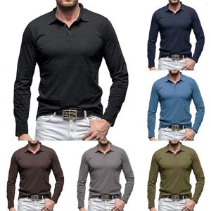 Polos masculinos moda primavera e outono casual manga comprida botão sólido extra grande homens curtos esfrega jaquetas pacote de camisetas