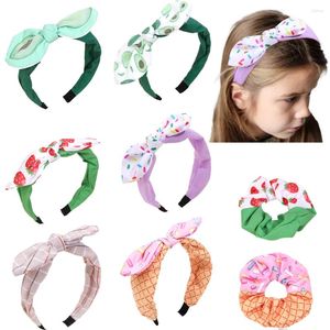 Accessori Per Capelli Ncmama 2 Pezzi Fasce Per Capelli Con Stampa Avocado Per Bambini Ragazze Fascia Per Capelli A Fragola Elastica In Gomma Scrunchies Porta Coda Di Cavallo Da Donna