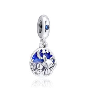 2019 Original 925 Sterling Silver Jewelry Fox Rabbit Hanging Pendant Charm Pärlor Passar europeiska armband för kvinnor43944212127301