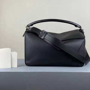 Topp 10A Designer Bag Puzzles Mens Shoulder Handbag Lowwe High-End 1 Version äkta läder tote handhållen hög kapacitet lapptäcke crossbody geometry väska