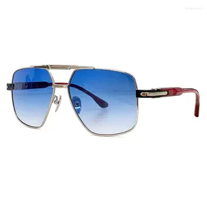 Sunglasses Vintage Women Men Fashion Oversized Square Shades Eyewear Double Bridge Gradient UV400