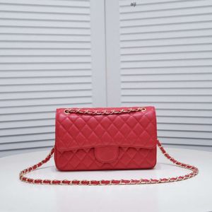Luxury Designer Bag Cc Bags Custom Brand Handbag Caviar Leather Gold or Silver Chain Slant Shoulder Black Pink and White