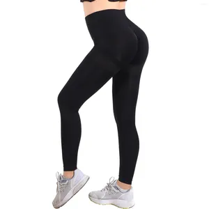 Calças ativas leggings de ioga calças justas de cintura alta para esportes de ginástica para mulheres