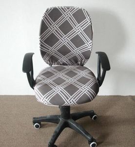 2 pzset Fodera per sedia da ufficio Fodera per sedia divisa Fodera per sedile elasticizzata per computer Fodera per poltrona Fodera per sedile antisporco3655406