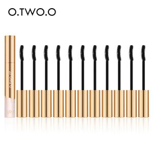 12 pz/set Mascara 3D Allungamento Ciglia Nere Estensione Ciglia Pennello Ciglia Color Oro Mascara Kit Trucco 240131