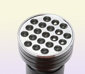 21 LED UV Flashlight Torch Light Violet Light Blacklight UV Lamp Torch 3A Battery For Marker Checker Detection DLH4374148294