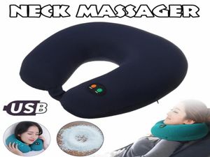 Electric 6Mode Ushaped Travel Cushion Pillow Neck Massager Vibration Cervical Pillow Massage Relaxerande Family Car6273599