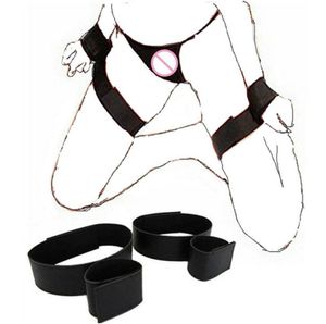 Yutong Adult Slave BDSM Bondage Nylon Hand Cuff Natual Toys for Woman Couplesフェチ袖cuffs太もも拘束ストラップy製品1221837