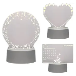 Night Lights Note Board Creative USB LED Light Valentine's Day Gift Decor Nightlights Girl Friend Birthday Wedding Lamp