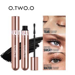 4d Silk Fiber Mascara Super Waterproof Curling Mascara Double-Curved Volume Eyelashes Extension Locks All Day Makeup 240131