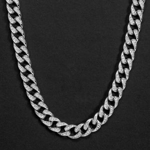 Luxury Jewelry Sale 14k Solid White Gold Lab Grown Diamond Round Brilliant Cut Top Quality Fashion Hip Hop Cuban Men Link Chain