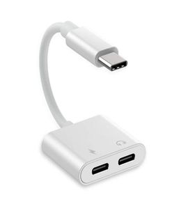 2 w 1 adapter USB C i rozdzielacz ładowarki 3A Szybkie ładowanie i DAC HiFi Music 1 Type C Mężczyzna do 2 Port żeński typ-C dla piksela Huawei5294347