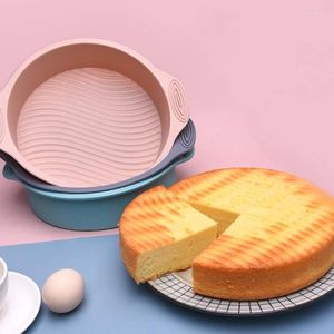 Baking Moulds Silicone Cake Mold Round Shape Tray Non-stick Bread Pan DIY Toast Chocolate Jelly Pudding Mould Tools