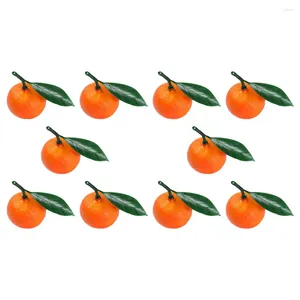 Decoração de festa 10pcs laranjas falsas modelos supermercado artificial tiro adereços frutas