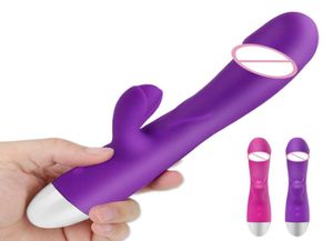 Itens de massagem Masturbação Feminina Vibrador Coelho Vibrador G Spot Massageador Vaginal Clitóris Estimulador Dupla Vibração Brinquedos Sexuais para Wo8286445