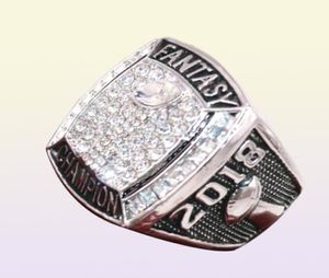 Factory Whole 2018 Fantasy Football Ring USA STORLEK 7 till 15 med trä Display Box Drop 8596012