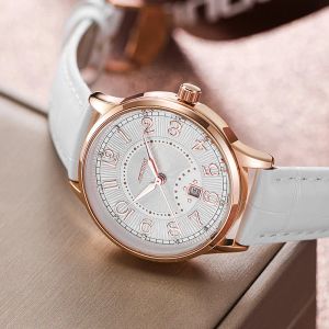 Женские часы, деловые легкие роскошные часы, водонепроницаемые часы-календарь с ремешком, кварцевые часы montre de luxe, подарки S11
