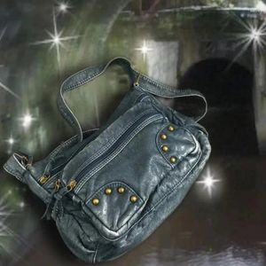 Abendtaschen Vintage Y2k Goth Schultertasche für Frauen Mode Pu Leder Shopper Handtasche weibliche große Kapazität weiche Messenger Kausal Geldbörse