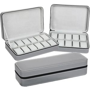 Titta på Box Pu Leather Watch Case Watch Storage Box för Quartz Watcches smycken Boxar Display Gift 240124