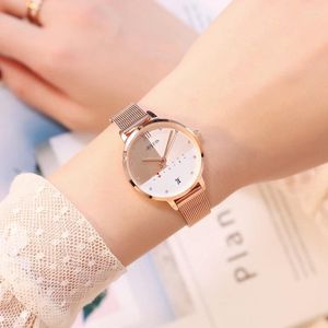 Relógios de pulso de luxo mulheres relógios de aço inoxidável feminino relógio meninas quartzo relógio de pulso moda senhoras hora relogio feminino